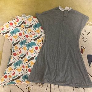 Two zipadee-zip sleeping baby sleep sacks size small (4-8 months)